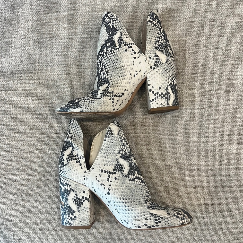 Snake skin booties